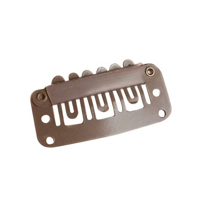 Clips for Hair Extensions Light Brown 28mm (1pc)