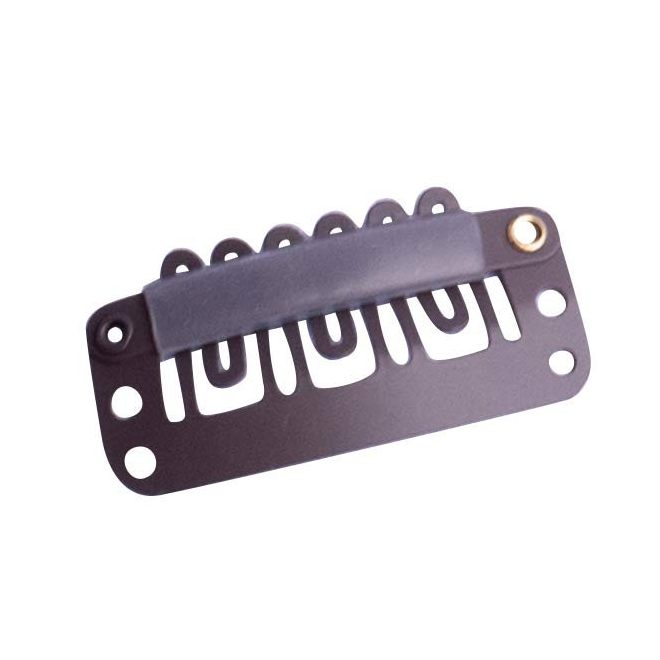 Clips for Hair Extensions Medium Brown 28mm (1pc)