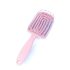 Professional Labyrinth Hair Brush Pink - Flexible Detangling Brush with Unique Vent Design for Smooth Styling and All Hair Types