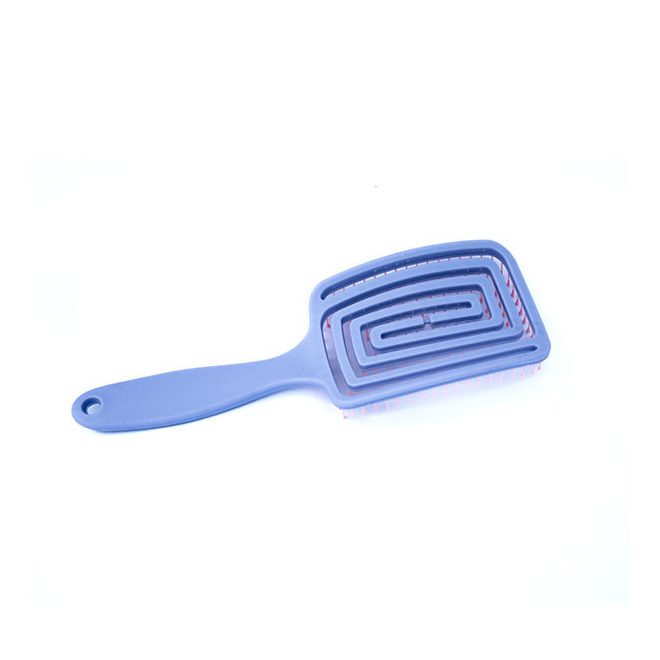 Professional Labyrinth Hair Brush Purple - Flexible Detangling Brush with Unique Vent Design for Smooth Styling and All Hair Types