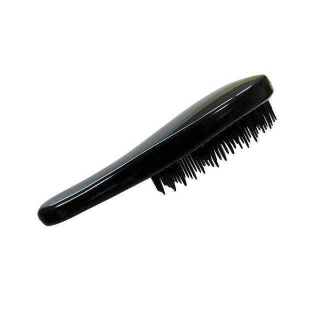 Dtangler Detangling Hair Brush Black - Professional Anti-Tangle Brush for Smooth, Shiny and Pain-Free Hair Styling