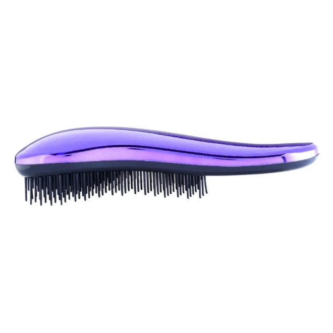 Dtangler Detangling Hair Brush Purple - Professional Anti-Tangle Brush for Smooth, Shiny and Pain-Free Hair Styling