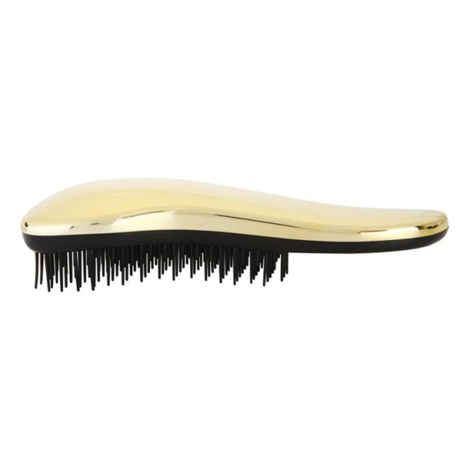 Dtangler Detangling Hair Brush Shiny Gold - Professional Anti-Tangle Brush for Smooth, Shiny and Pain-Free Hair Styling