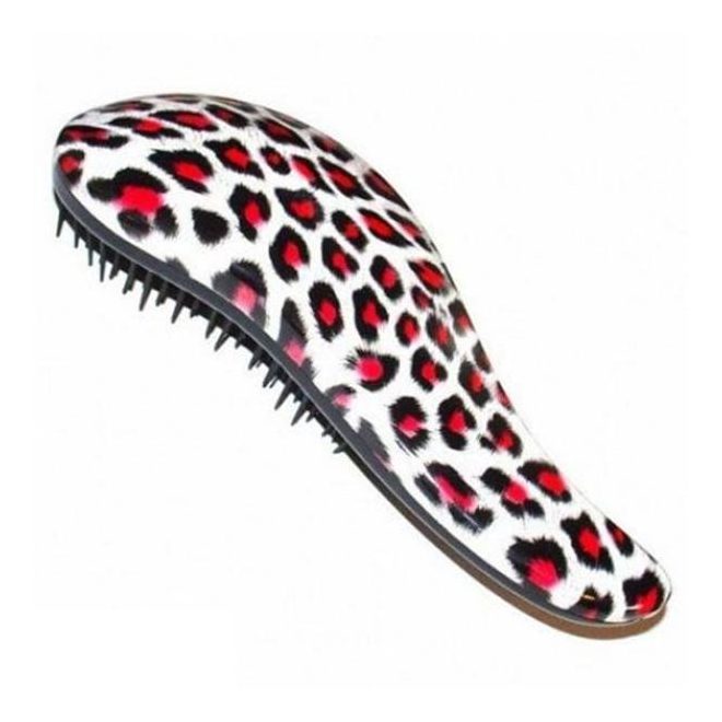 Dtangler Detangling Hair Brush Leopard Print - Professional Anti-Tangle Brush for Smooth, Shiny and Pain-Free Hair Styling