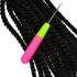 Professional Hair Loop Hook Needle - For Hair Braiding, Dreadlock - Rasta - Styling and Hair Extension Application, Neon Handle, 1 Piece
