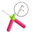 Professional Hair Loop Hook Needle - For Hair Braiding, Dreadlock - Rasta - Styling and Hair Extension Application, Neon Handle, 1 Piece