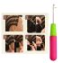 Professional Hair Loop Hook Needle - For Hair Braiding, Dreadlock - Rasta - Styling and Hair Extension Application, Neon Handle, 1 Piece