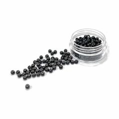   Nano Rings Silicone Lined for I-TIP Hair Extension Black 100pcs