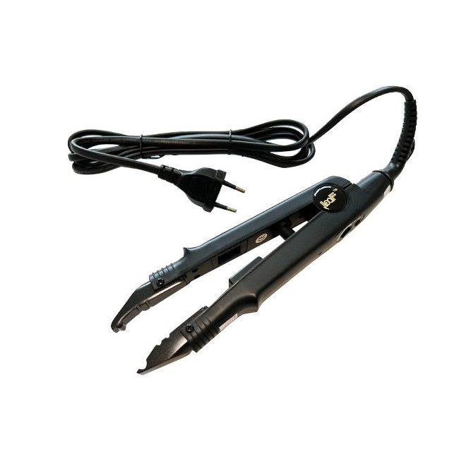 Loof U-Tip Hair Extension Heat Connector Iron with Temperature Control Black - Professional Keratin Bonding Tool