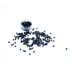   Silicone-Lined Aluminium Mini Tubes Without Flange for Hair Extensions Black 100pcs 3x3x5mm #1 - Secure Micro Ring Fitting