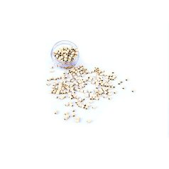   Silicone-Lined Aluminium Mini Tubes Without Flange for Hair Extensions Light Blonde 100pcs 3x3x5mm #13 - Secure Micro Ring Fitting