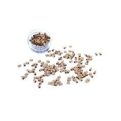   Silicone-Lined Aluminium Mini Tubes Without Flange for Hair Extensions Dark Blonde 100pcs 3x3x5mm #8 - Secure Micro Ring Fitting