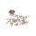 Silicone-Lined Aluminium Mini Tubes Without Flange for Hair Extensions Dark Blonde 100pcs 3x3x5mm #8 - Secure Micro Ring Fitting