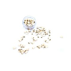   Flanged Silicone-Free Copper Micro Tubes for Hair Extensions Light Blonde 100pcs #13 - 4mm Length, 2.4mm Inner Diameter, 3mm Outer Diameter