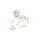 Flanged Silicone-Free Copper Micro Tubes for Hair Extensions Light Blonde 100pcs #13 - 4mm Length, 2.4mm Inner Diameter, 3mm Outer Diameter