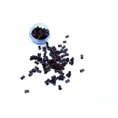   Flanged Silicone-Free Copper Micro Tubes for Hair Extensions Medium Brown 100pcs #5 - 4mm Length, 2.4mm Inner Diameter, 3mm Outer Diameter
