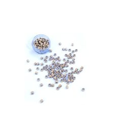   Silicone-Lined Micro Rings for Hair Extensions Medium Blonde 100pcs #6 - 4mm Length, 2.4mm Inner Diameter, 6mm Outer Diameter 5030