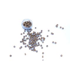  Silicone-Lined Micro Rings for Hair Extensions Dark Blonde 100pcs #8 - 4mm Length, 2.4mm Inner Diameter, 6mm Outer Diameter 5030