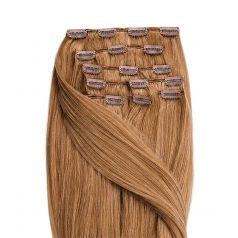 Clip-In Human Hair Extension Classic Golden Brown 40cm Color #10 - HairExtensionShop.ie