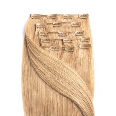 Clip-In Human Hair Extension Classic Light Golden Blonde 40cm Color #18 - HairExtensionShop.ie