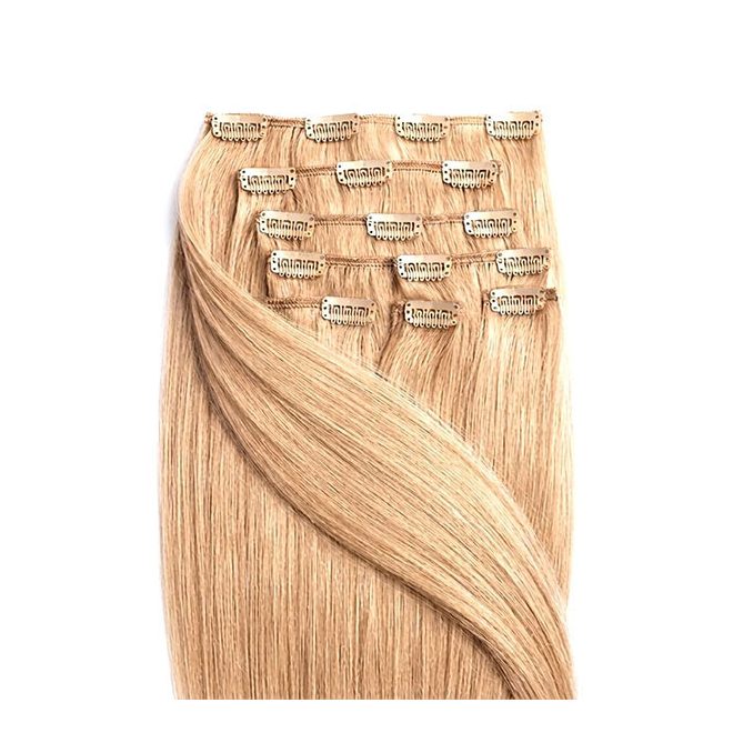 Clip-In Human Hair Extension Classic Honey Blonde 40cm Color #22 - HairExtensionShop.ie