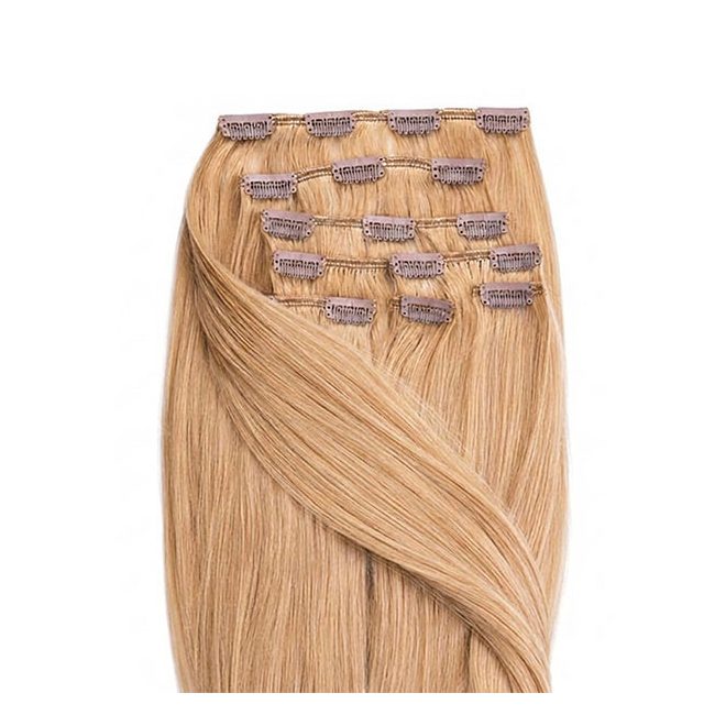 Clip-In Human Hair Extension Classic Golden Blonde 50cm Color #16 - HairExtensionShop.ie