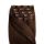 Clip-In Human Hair Extension Classic Dark Brown 50cm Color #4 - HairExtensionShop.ie