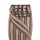 Clip-In Human Hair Extension Classic Highlighted Medium Brown-Light Bleach Blonde 50cm Color #6/60 - HairExtensionShop.ie