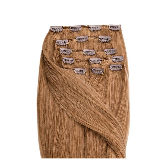 Clip-In Human Hair Extension Classic Dark Blonde 60cm Color #12 - HairExtensionShop.ie