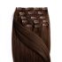 Clip-In Human Hair Extension Classic Dark Brown 60cm Color #4 - HairExtensionShop.ie