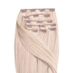 Clip-In Human Hair Extension Classic Light Bleach Blonde 60cm Color #60 - HairExtensionShop.ie