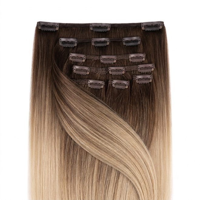 Clip-In Human Hair Extension Classic Ombre 60cm Color #OMBRE - HairExtensionShop.ie
