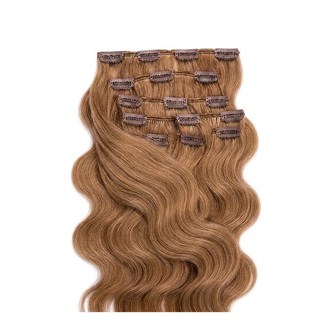 Clip-In Human Hair Extension Classic Body Wave Dark Blonde 40cm Color #12 - HairExtensionShop.ie