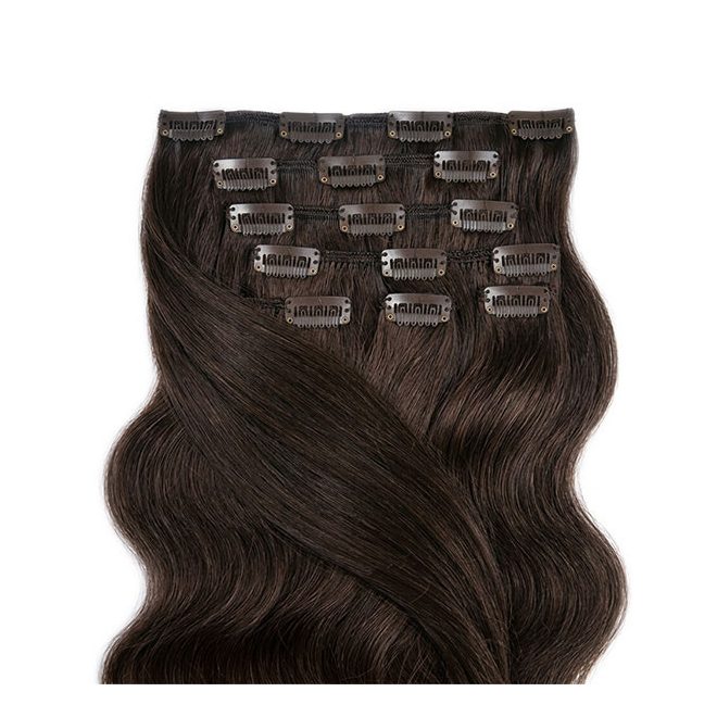 Clip In Hair Extension Classic Body Wave Natural Brown 40cm (Color #2)