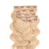 Clip-In Human Hair Extension Classic Body Wave Ash Blonde 40cm Color #24 - HairExtensionShop.ie