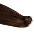 Clip-In Human Hair Extension Classic Body Wave Dark Brown 40cm Color #4 - HairExtensionShop.ie