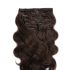 Clip-In Human Hair Extension Classic Body Wave Dark Brown 50cm Color #4 - HairExtensionShop.ie