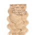 Clip-In Human Hair Extension Classic Body Wave Honey Blonde 60cm Color #22 - HairExtensionShop.ie