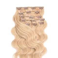 Clip-In Human Hair Extension Classic Body Wave Ash Blonde 60cm Color #24 - HairExtensionShop.ie