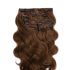 Clip-In Human Hair Extension Classic Body Wave Medium Brown 60cm Color #6 - HairExtensionShop.ie