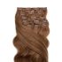 Clip-In Human Hair Extension Classic Body Wave Light Brown 60cm Color #8 - HairExtensionShop.ie