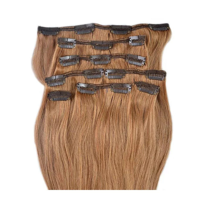 Clip In Hair Extension Golden Brown 50cm (Color #10)