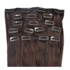 Clip In Hair Extension Natural Brown 40cm (Color #2)