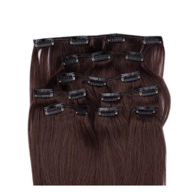 Clip In Hair Extension Dark Brown 60cm (Color #4)