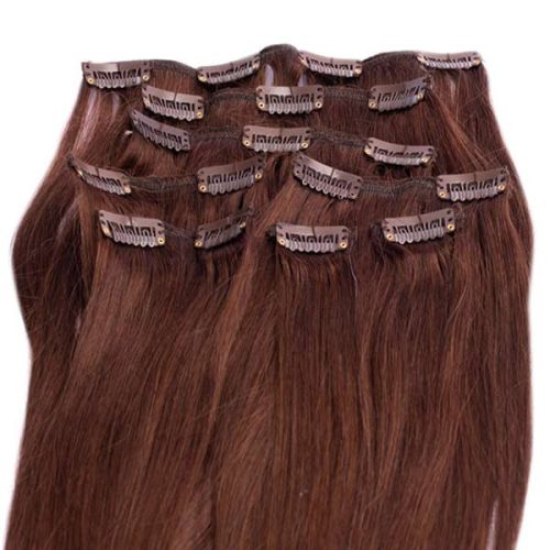 Clip In Hair Extension Medium Brown 40cm (Color #6)