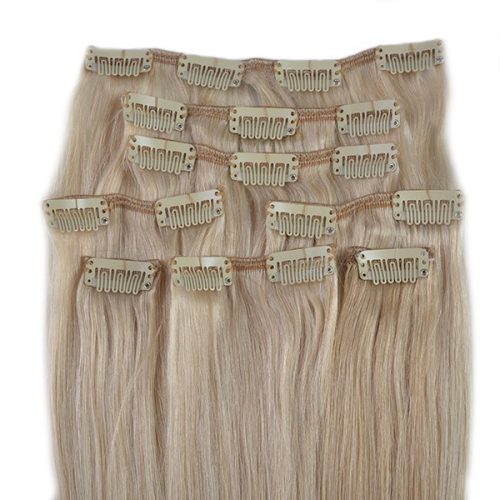 Clip In Hair Extension Light Bleach Blonde 40cm (Color #60)