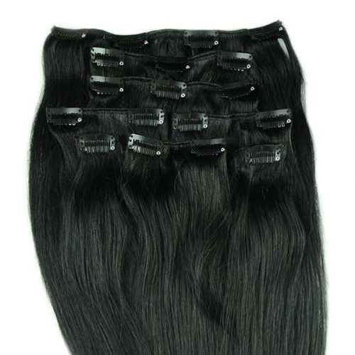 Clip In Hair Extension Jet Black 50cm (Color #1)