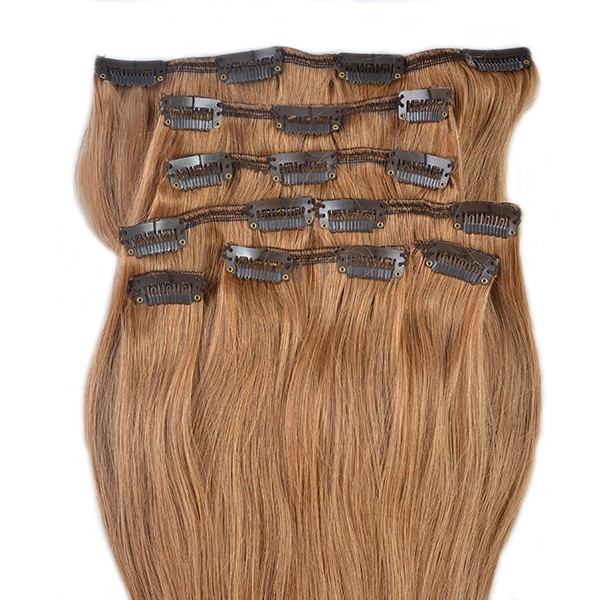Clip In Hair Extension Golden Brown 50cm (Color #10)
