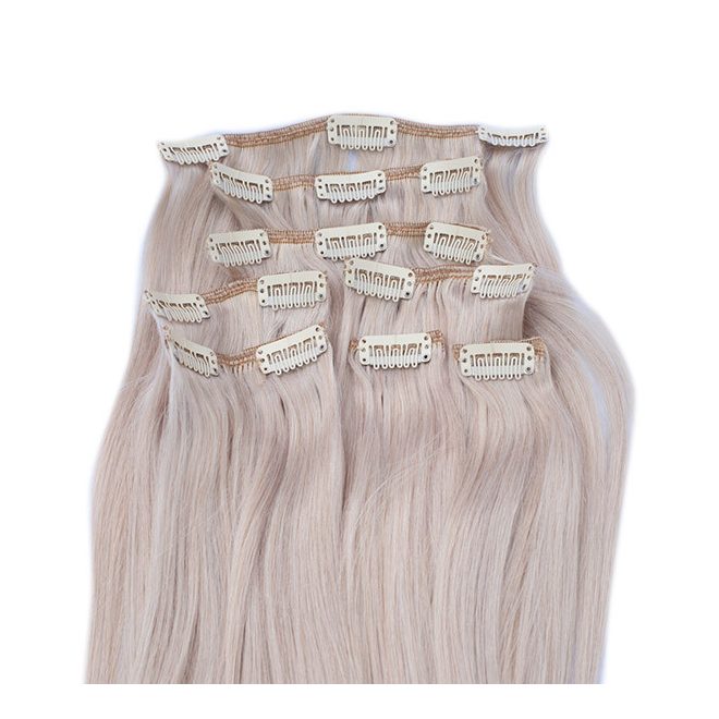 Clip In Hair Extension ASH Light Bleach Blonde 50cm (Color #60ASH)