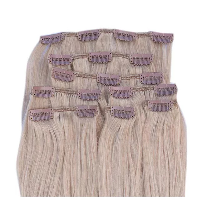 Clip In Hair Extension Bleach Blonde 50cm (Color #613)
